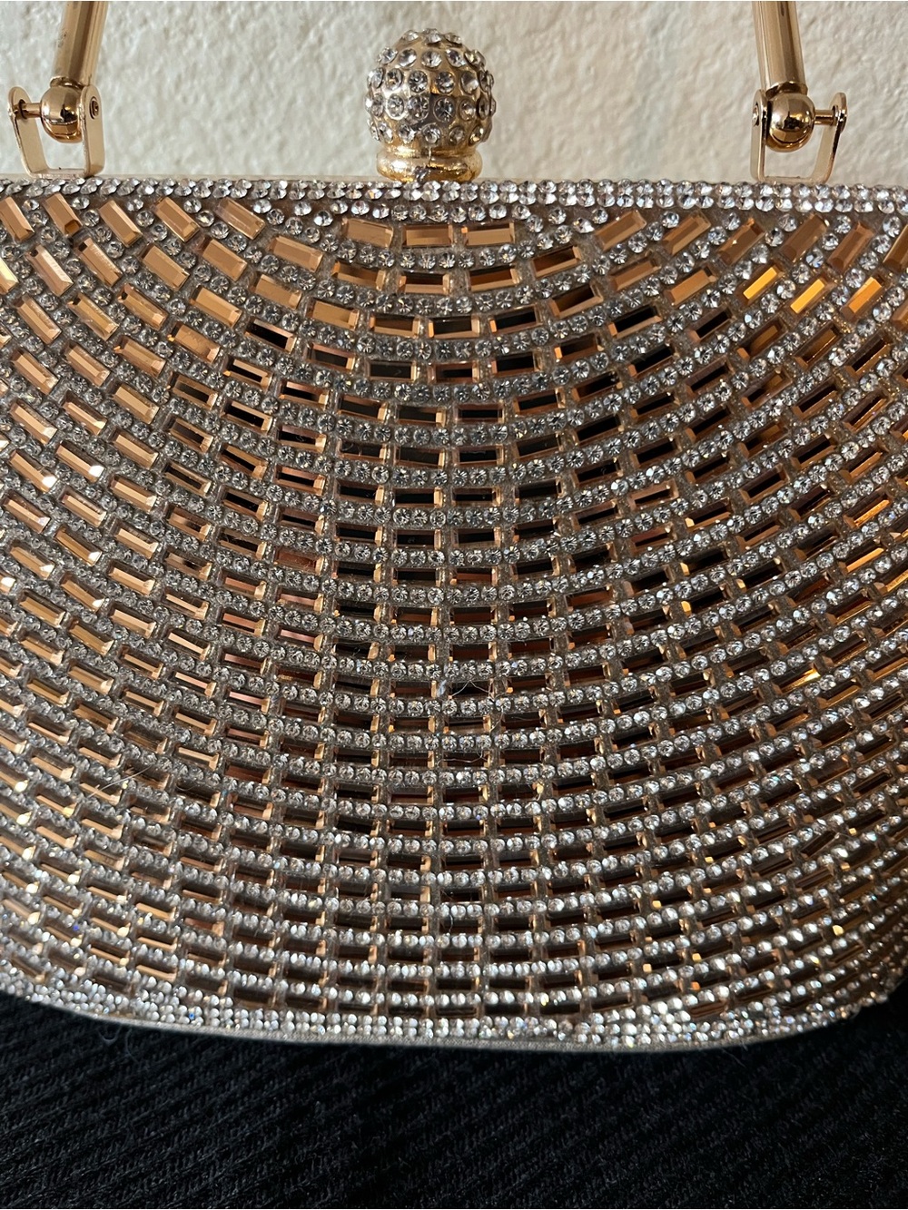 GOLD RHINESTONE EVENING CLUTCH BAG ✨ Perfect for Weddings, parties
